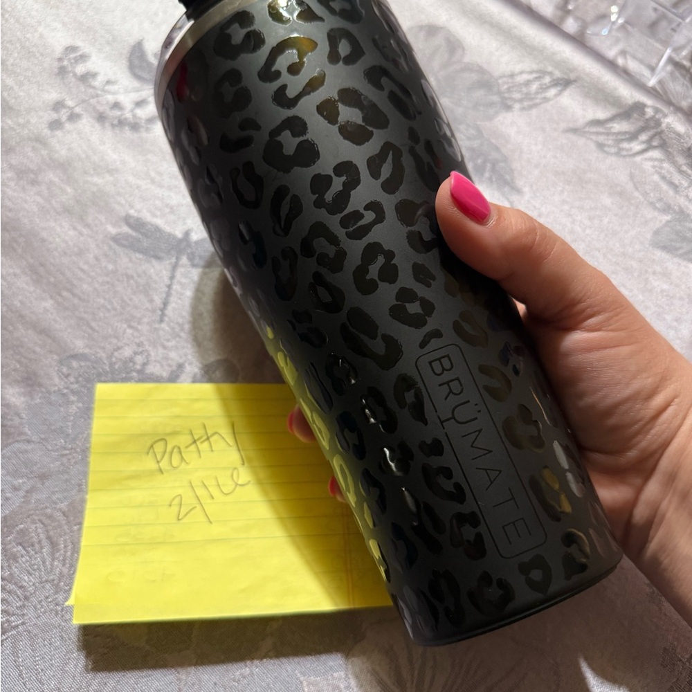 BrüMate Black Onyx Leopard Print Tumbler